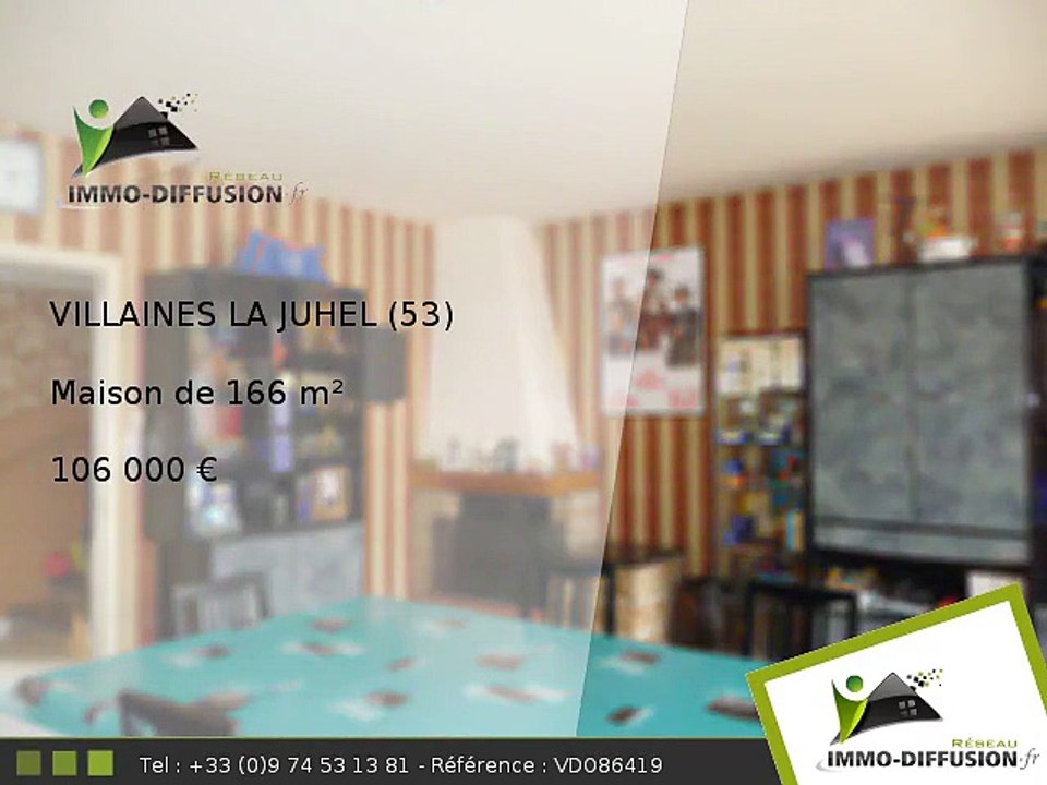 Maison A vendre Villaines la juhel 166m2 - 106 000 Euros