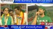 Gadag: Sandalwood Actors Prem, Vinod Raj And Leelavathi Take Part In Mahadayi Kalasa Banduri Protest
