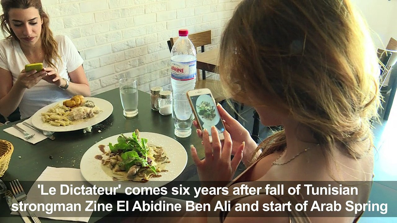 'Freedom' steak on menu at 'Le Dictateur' in Tunis