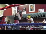 Andy Ruiz Sparring White Canelo Finny at the robert garcia boxing academy