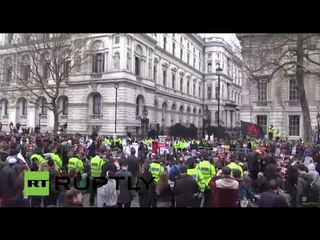 Anti-Cameron rally in London following Panama papers scandal (recorded live)