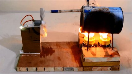 How to make Steam Power Generator - a cool science project with easy way
