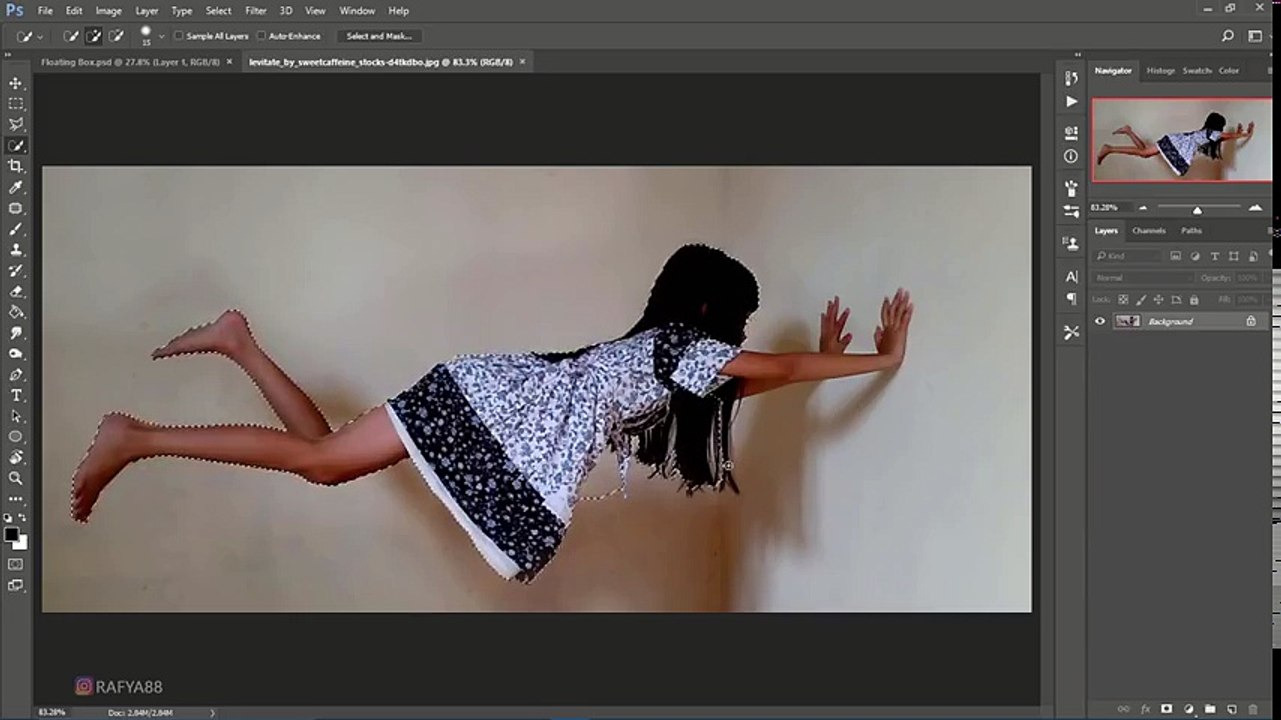 3D Floating Cube Illusion Photoshop Tutorial