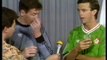David OLeary & Packie Bonner Romania 1990 post match RTE