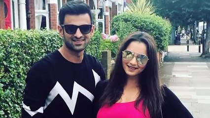 Shoaib Malik With His Wife Sania Mirza