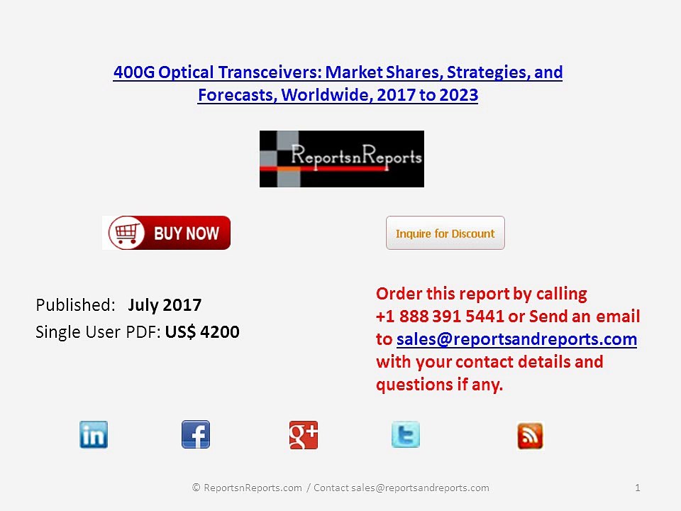 400G Optical Transceivers Market Key Manufacturers and Companies Profiles Analysis