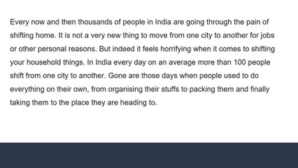 Packers and Movers in India | Movers and Packers in India