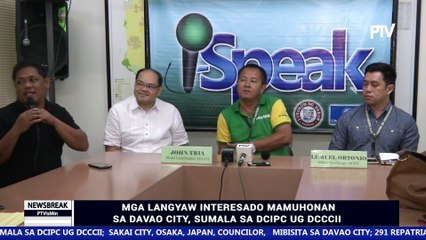 NEWS BREAK: Mga Langyaw interesado mamuhonan sa Davao City, sumala sa DCIPC ug DCCCII