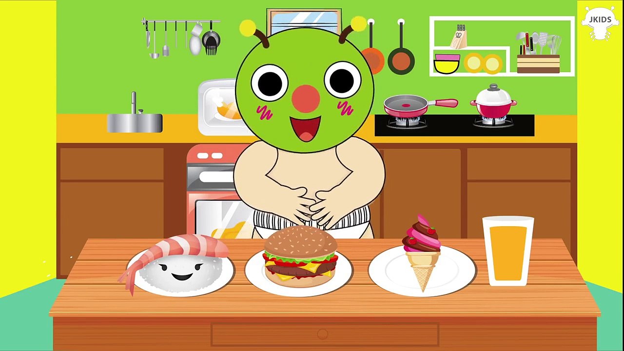 むしむしくん トイレトレーニング アニメ ❤ 食べるだけ - 寿司ロール ピザ カップケーキ ❤ こどもが笑う！- 赤ちゃん泣き止む  [Kid TV]