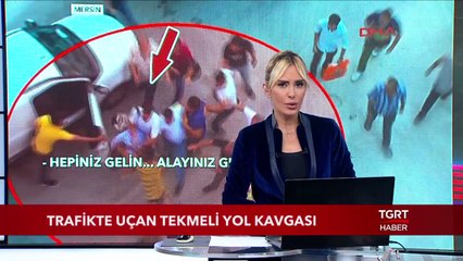 Trafikte Uçan Tekmeli Yol Kavgası