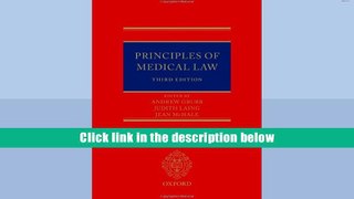 Download [PDF]  Principles of Medical Law  For Kindle