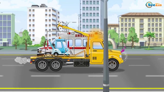 Un camion monstruo, Coche de carreras. Carritos Para Niños. Caricaturas de carros!