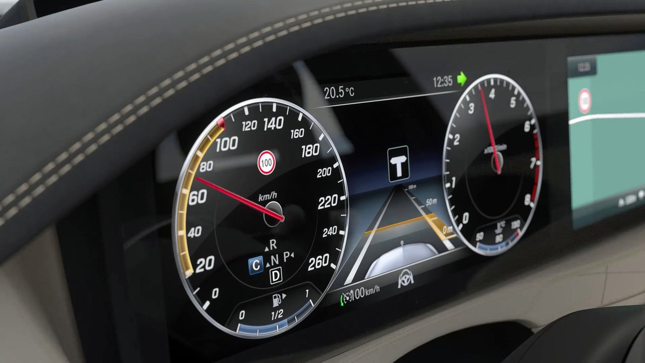 Die neue Mercedes-Benz S-Klasse - Aktiver Abstands-Assistent DISTRONIC - Streckenbasierte Geschwindigkeitsanpassungt