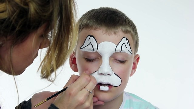Lapin Pâques visage pour enfants maquillage peinture tutoriel zootopia