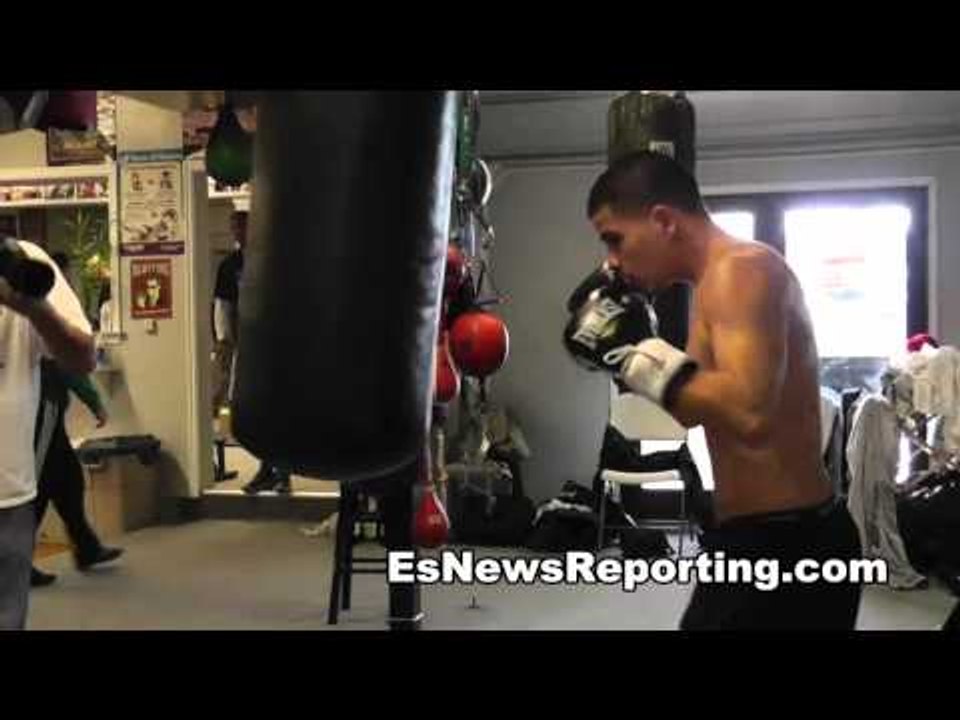 Ramon Valadez Hitting The Punching Bag
