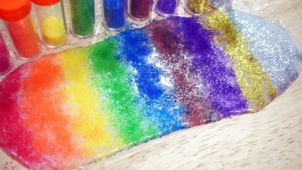 How to make non-toxic Rainbow Slime Play Surprise interesting slime! toy Magic slime clay