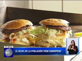 En Ecuador el 62% de la población tiene problemas de obesidad