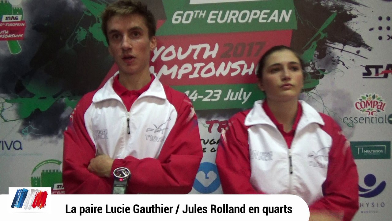 Lucie Gauthier et Jules Rolland en quarts ! - video Dailymotion