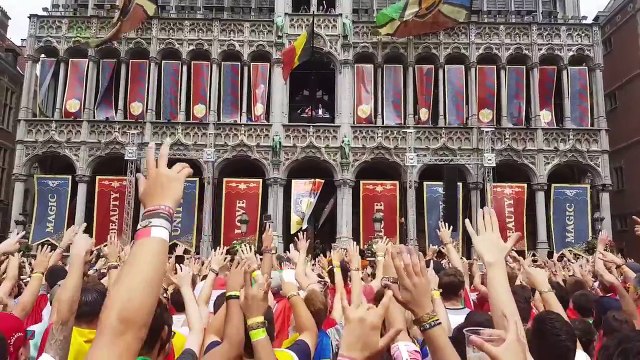 Tomorrowland 2017 1.700 festivaliers sur la grand-place de Bruxelles