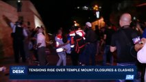 i24NEWS DESK | Tensions rise over Temple Mount Closures & Clashes | Thursday, July 20th 2017