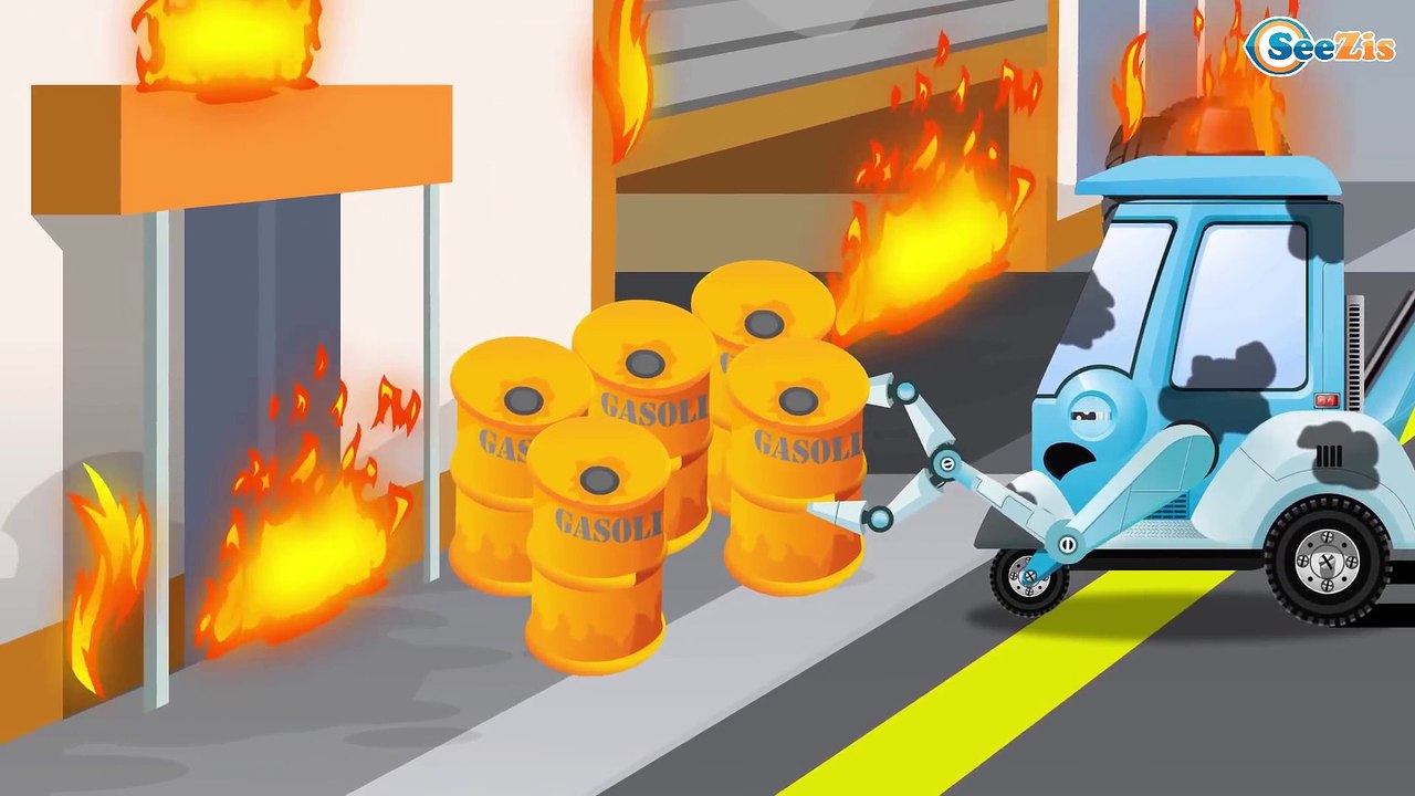 Kids Animation w The Ambulance & The Police Car in the City - Emergency Car Cartoon for children