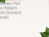 3dRose LLC 8 x 8 x 025 Inches Mouse Pad Girly Paris Pattern Stylish Black Romantic French