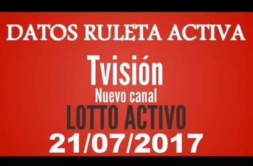 LOTTO ACTIVO: datos para el día 21 de julio 2017