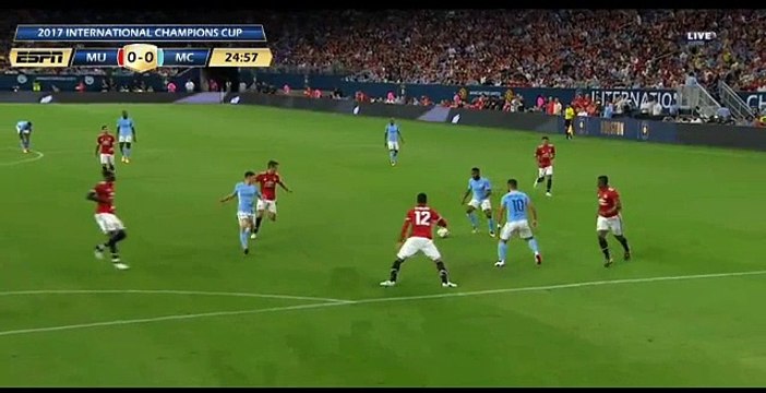 Raheem Sterling Amazing chance - Manchester City 0-0 Manchester United - 20.07.2017 International Champions Cup