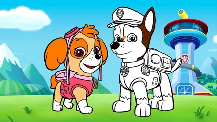PAW Patrol Chase and Skye in Love | Coloring Pages for Kids