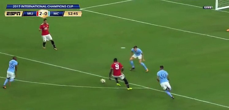 Romelu Lukaku Super Strike Hits Cross-Bar HD - Manchester United 2-0 Manchester City 21.07.2017