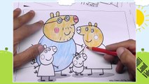 Activités à plage Livre coloration la famille amusement amusement enfants porc le le le le la vidéo Peppa pages art f