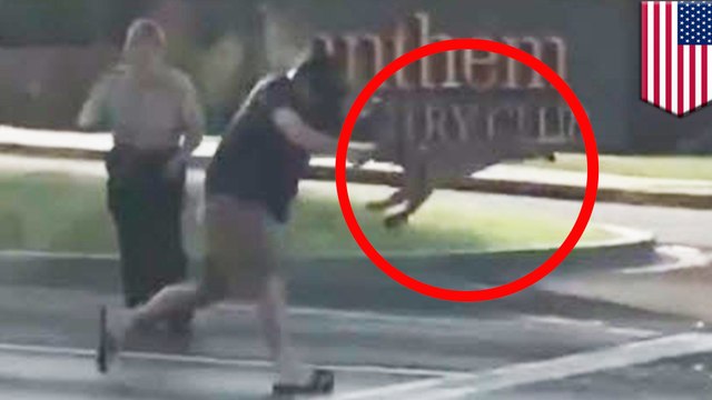 Man fights rabid bobcat with bare hands to save German shepherd dog caught on video - TomoNews