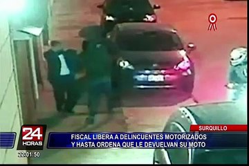 Fiscal libera a delincuente motorizado y hasta ordena que le devuelvan su moto