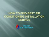 Best air conditioning installation service