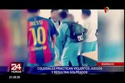 Huánuco: escolares aprovechan huelga para realizar juegos violentos