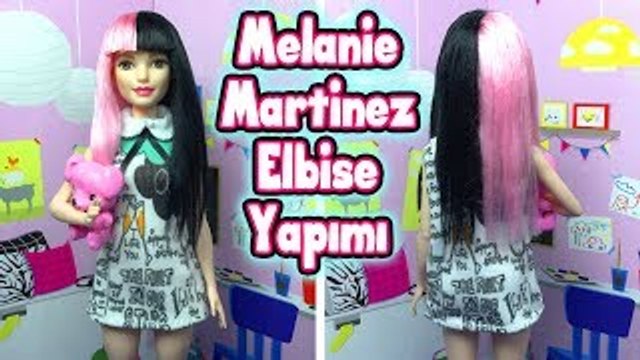 Barbie Melanie Martinez Dönüşümü Elbise Yapımı - Kendin Yap Barbie Kıyafetleri - Oyuncak Yap