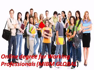 Online degree for Working Professionals in India