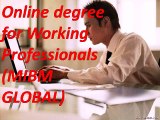 Online degree for Working Professionals – MIBM GLOBAL