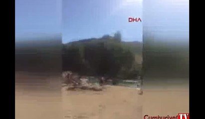 Plajda serinlenirken çatışma çıktı