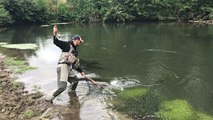 Pêche de truite de mer dans la Touques