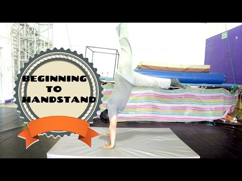 Back to circus training after 4 years, basic acrobatics beginning to handstand, March 2017