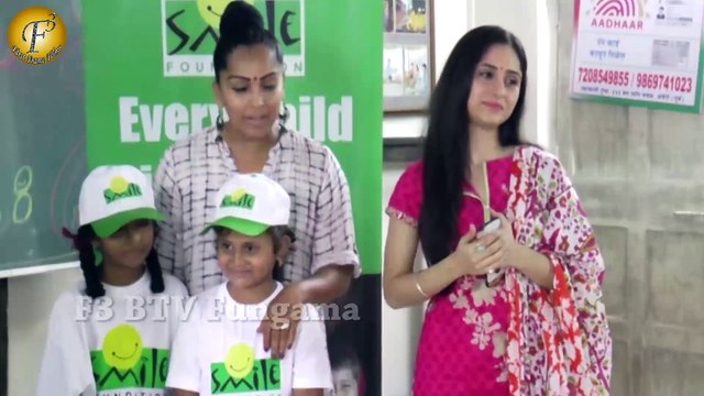 Chahat Khanna With Smile Foundation Kids Completing 8 Years Celebration