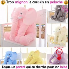Trop mignon le coussin en peluche