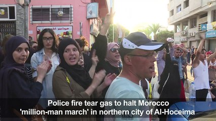 Police fire tear gas to halt Morocco 'million-man march'