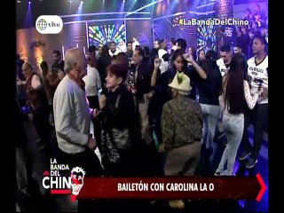 Fiorella Mendez bailando con Martin Arredondo y Ojany Tijeras