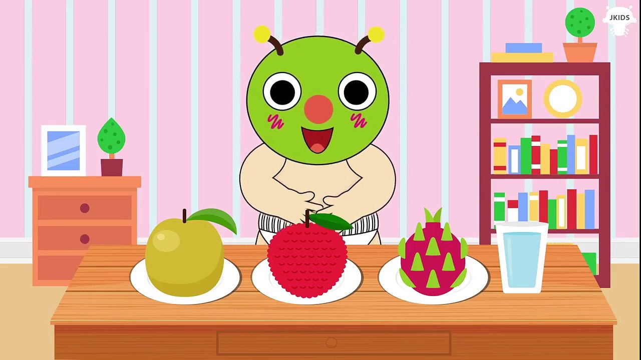 むしむしくん トイレトレーニング アニメ ❤ 食べる 果物 チェリー ライチ ドラゴンフルーツ ❤ こどもが笑う！- 赤ちゃん泣き止む  [Japan Kid]