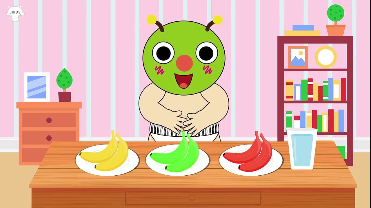 むしむしくん アニメ ❤ 食べる 果物 バナナ ❤ トイレトレーニング ❤ 赤ちゃん笑う、喜ぶ、泣きやむ ❤ 子供向けアニメ  [Japan Kid]