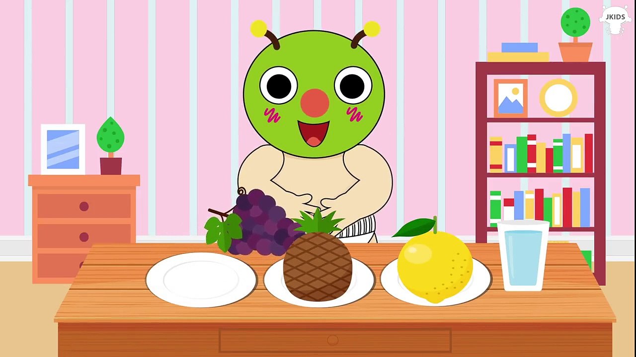 むしむしくん VS トイレトレーニング アニメ ❤ 食べる 果物 レモン パイナップル ブドウ ❤ こどもが笑う！- 赤ちゃん泣き止む  [Japan Kid]