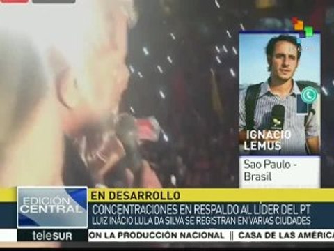 Brasil: marchan 20 mil personas en apoyo a Luiz Inácio Lula a Silva