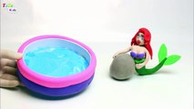Disney Princess Ariel Play doh STOP MOTION videos Learn Colors Finger Family Song